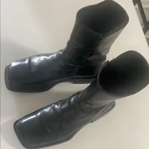 Prada | Shoes | Prada Mens Black Leather Boots Size 7 Retail  display picture 2